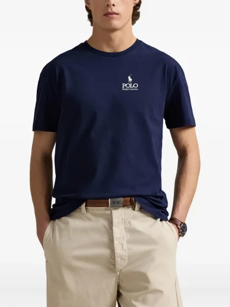 Cămașă Polo Ralph Lauren din satin cu dungi cu guler nasturi albastru