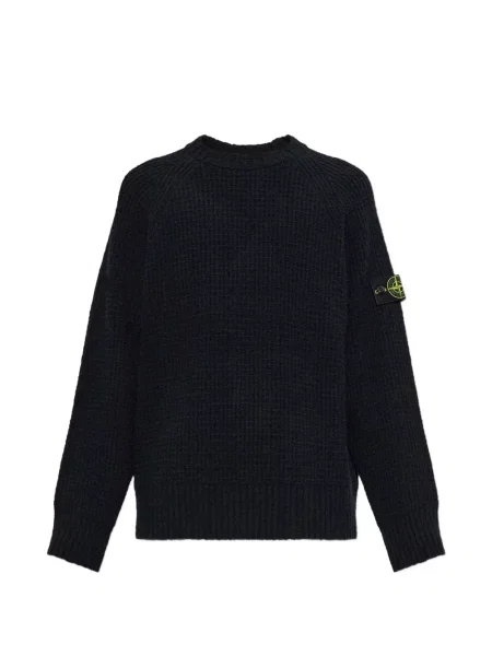 Lung pulover Stone Island cu strasuri negru