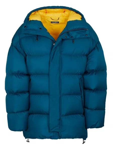 DOLCE & GABBANA Zimná bunda Dolce & Gabbana Pufferjacke petrol-blau petrolejová