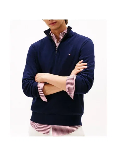 Kašmírový svetr Tommy Hilfiger modrý