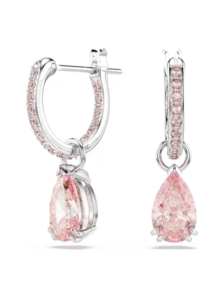 Kolczyki Swarovski różowe