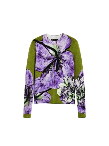 Desigual Pulover maslinasta / miks zelena