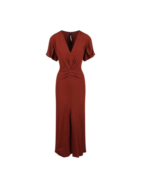 Sukienka Victoria Beckham elegancka brązowa
