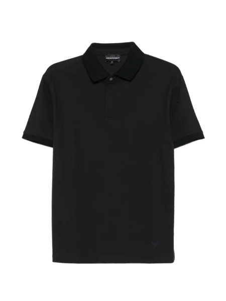 Scurt tricou polo Emporio Armani tricotate albastru