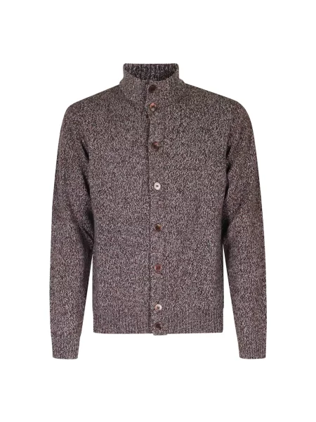 Kardigan Seventy wełniany brązowy
