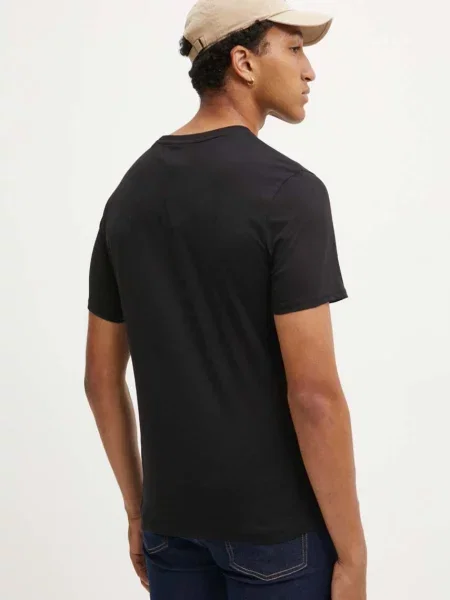 Tričko Guess Jeans s aplikací černá