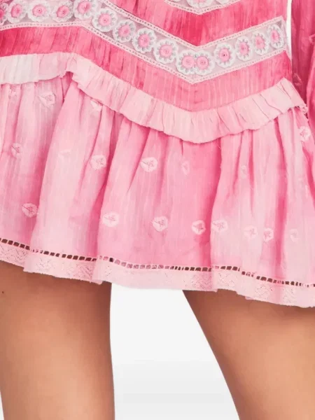 Fusta mini Loveshackfancy roz