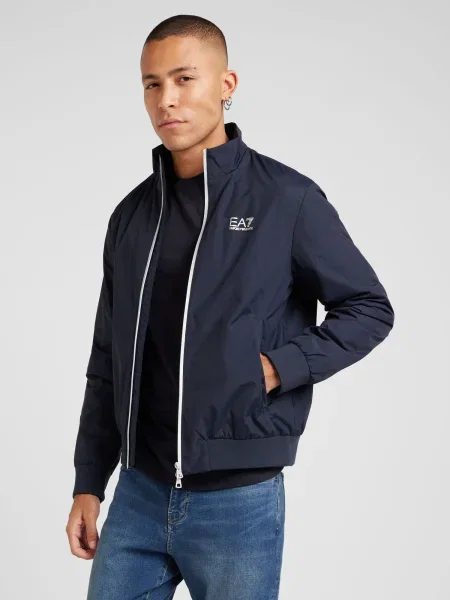 Emporio Armani rövid kabát férfi sötétkék átmeneti kék