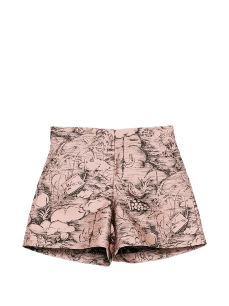 Pantaloni scurți Shiatzy Chen din jacard roz