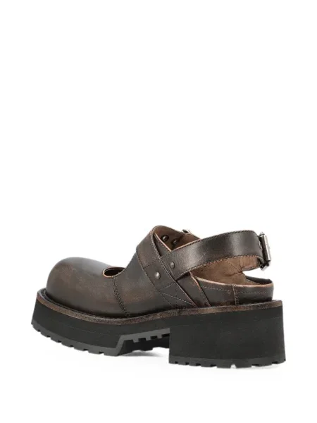 Papuci tip mules Balenciaga din piele maro