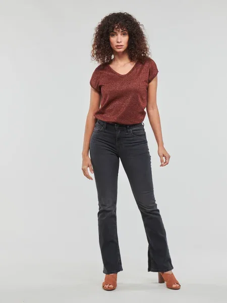 Džínsy so strihom ku čižmám Levi's štrbina sivá