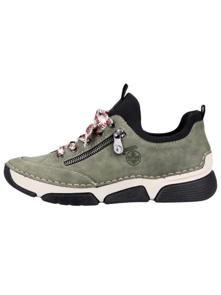 Sneakerși Rieker cu șireturi verde