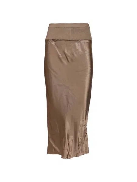 Talie fustă Rick Owens cu nervuri maro