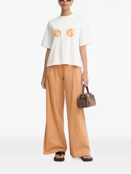 Tricou Never Fully Dressed cu imagine alb