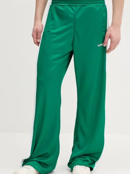 Брюки Fiorucci с аппликацией зеленые