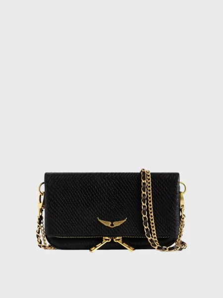 Кожаный клатч Zadig&voltaire черный