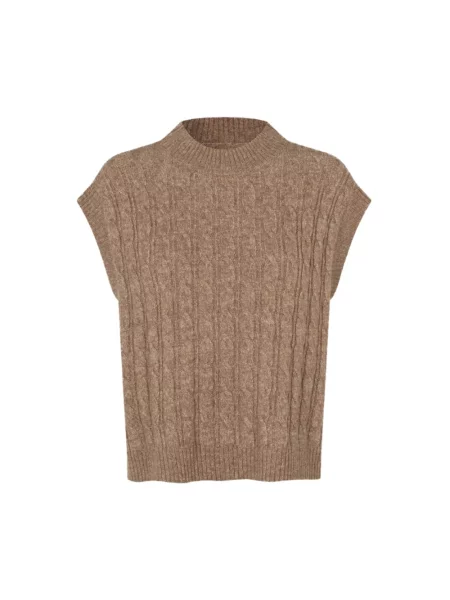 Dzianinowy sweter Lollys Laundry brązowy