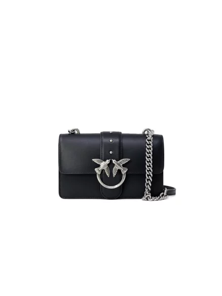 Mała mały torebka skórzana Pinko skórzana czarna
