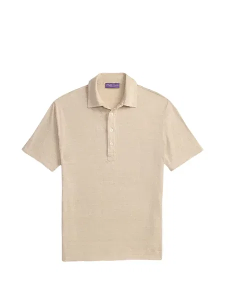 Tricou polo Ralph Lauren Purple Label cu broderie de in violet