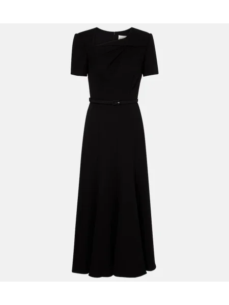 Rochie midi Roland Mouret până la genunchi de costum negru