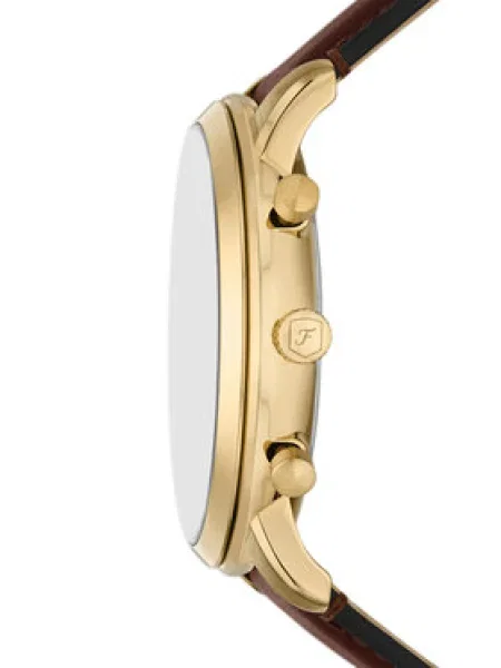 FOSSIL Analógové hodinky NEUTRA tmavohnedá / zlatá hnedá