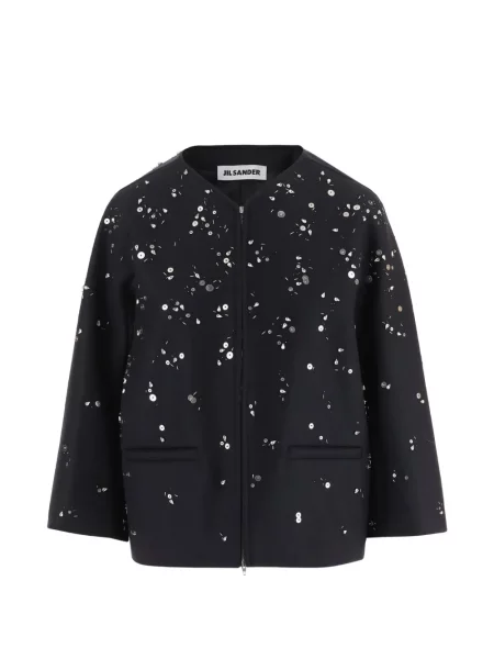 Geacă Jil Sander de lână albastru