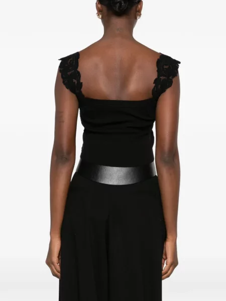 Top Ermanno Scervino din dantelă negru