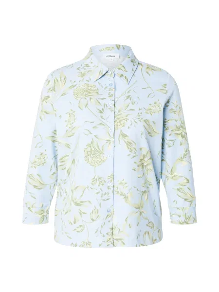 S.Oliver Bluză deschis / kaki / verde deschis albastru