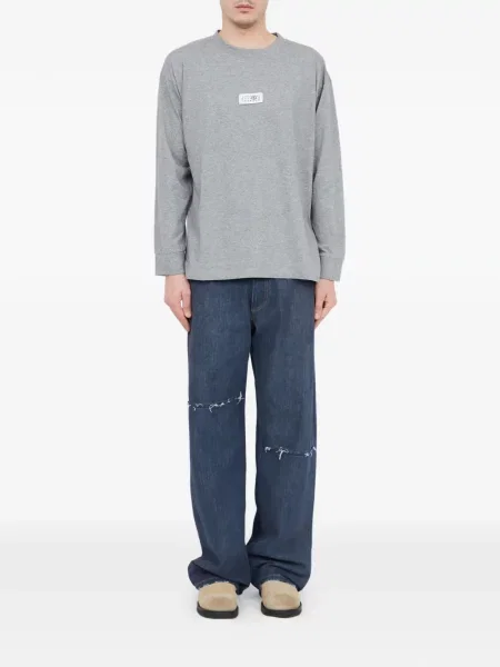 Dugo košulja Mm6 Maison Margiela od jersey siva