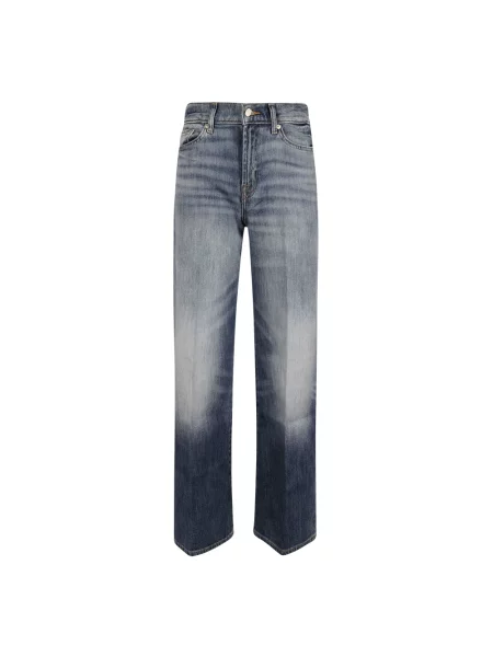 Szerokie jeansy 7 For All Mankind niebieskie