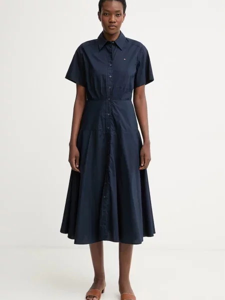 TOMMY HILFIGER Rochie tip bluză bleumarin