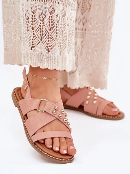 Sandali Boto brez pet z žeblji roza