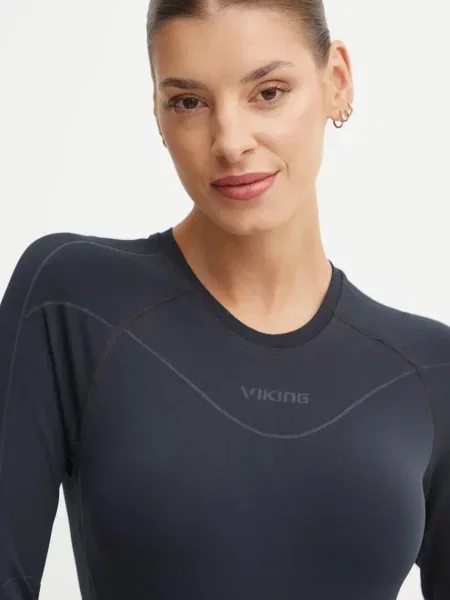 Функционална блуза с дълги ръкави Viking Gaja Bamboo черно