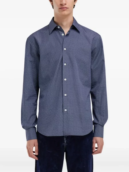 Cămașă Ferragamo din poplin albastru