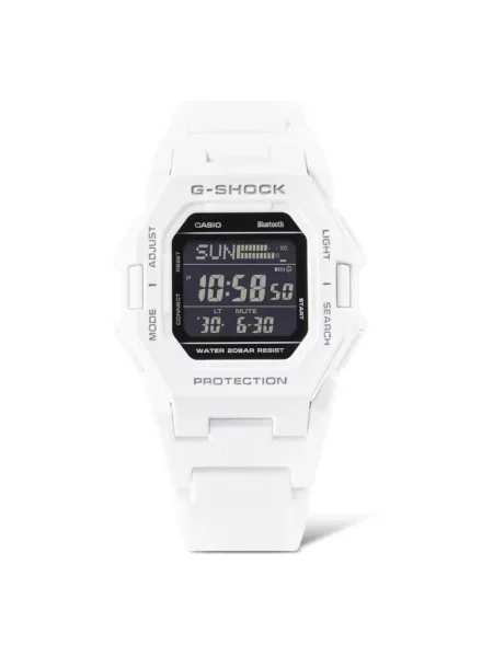 Lniany zegarek Casio biały