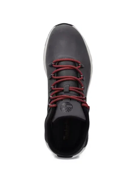 Botine Timberland cu șireturi din dantelă cu autograf gri