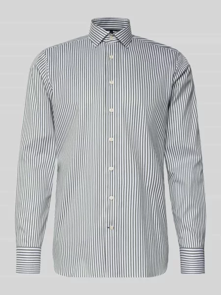 Koszula casualowa o kroju slim fit z kołnierzykiem typu kent model ‘Namur’ Olymp Signature oliwkowa