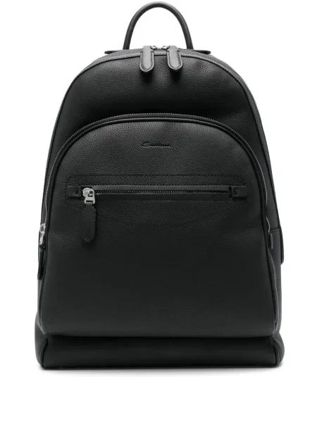 Rucsac Santoni din piele negru