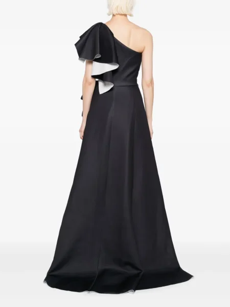 Rochie Saiid Kobeisy cu volane de costum negru