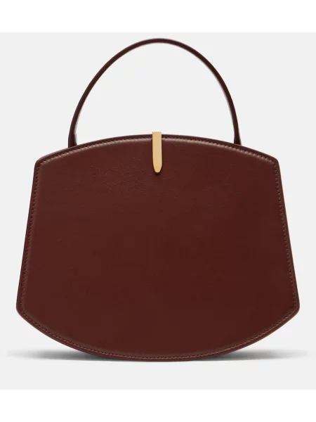 Geanta de piele Savette din piele maro