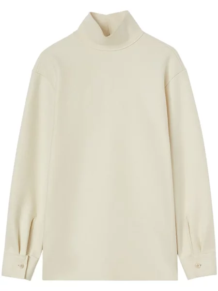 Top Jil Sander de lână alb