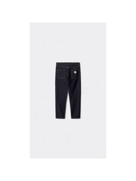 Jeansy Carhartt Wip z kieszeniami na zamek niebieskie