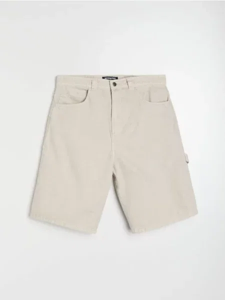 Sinsay szorty baggy kremowy
