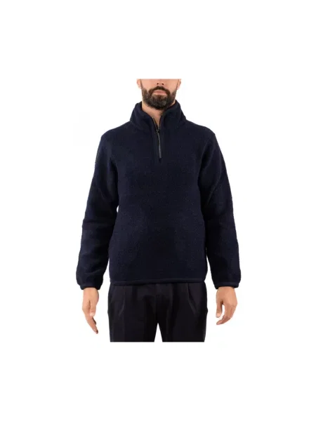 Lekki sweter K-way wełniany niebieski
