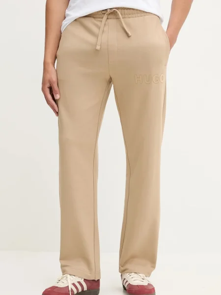 Спортен панталон HUGO с принт черно