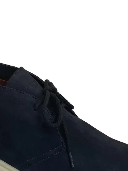 Botine Loro Piana cu șireturi din piele de căprioară albastru
