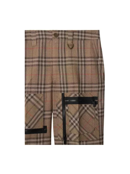 Spodnie cargo Burberry brązowe