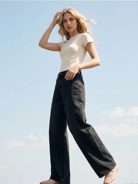 Широкі джинси чорний