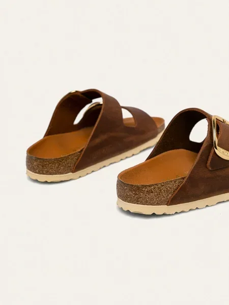 Шкіряні шльопанці Birkenstock Arizona Big Buckle коричневий