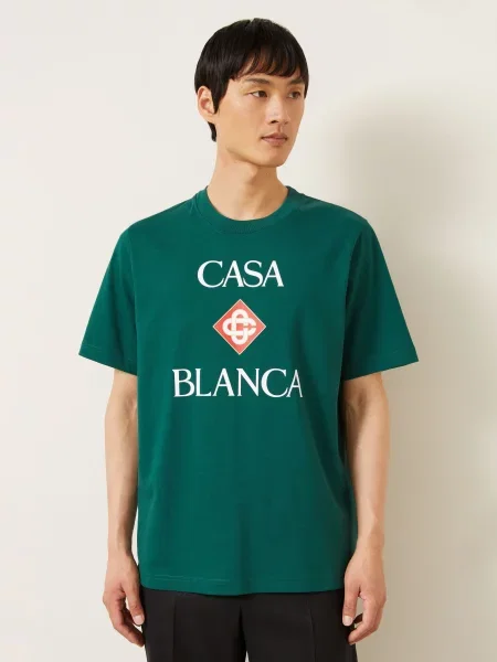 Casablanca Tričko zelená / červená bílá
